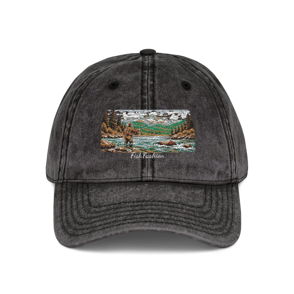 Vintage Embroidered Sequin Landscape Cap
