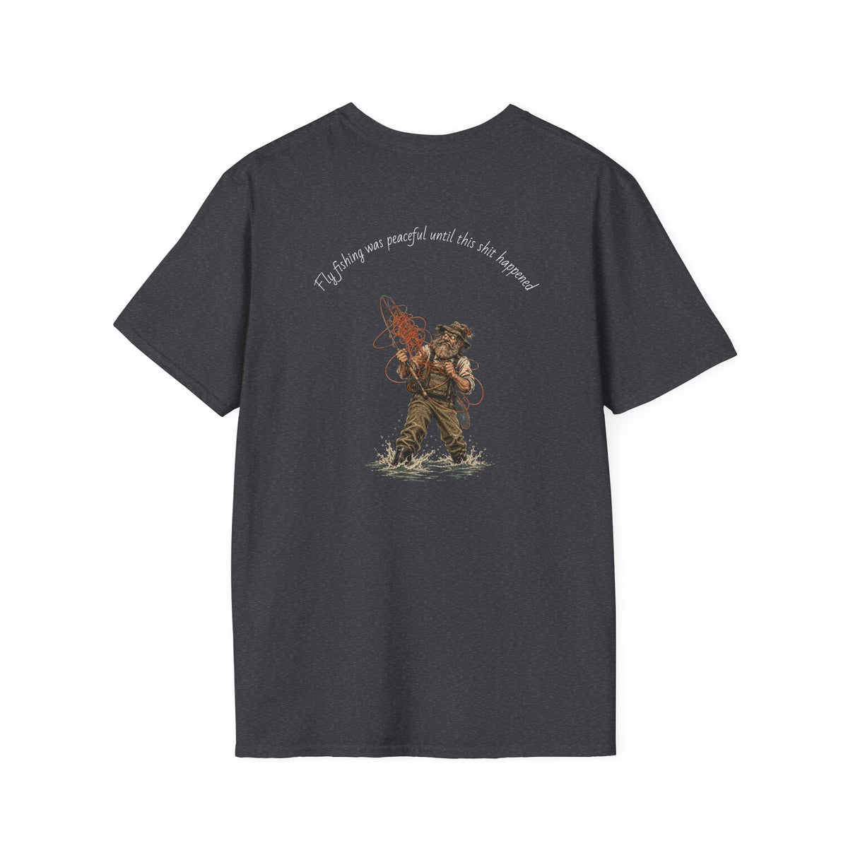 Fishing T-Shirt — 'If I stay out, you'll wait by the hammock' Vintage Angler Graphic