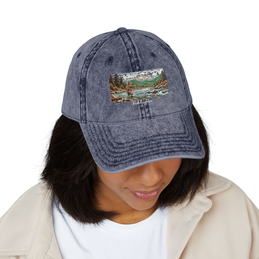 Vintage Embroidered Sequin Landscape Cap
