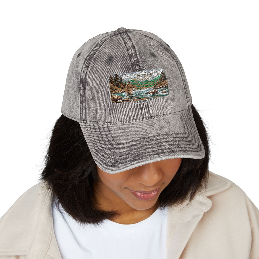 Vintage Embroidered Sequin Landscape Cap