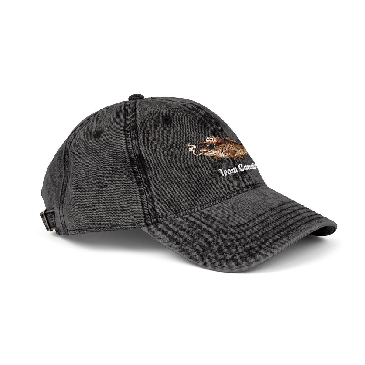 Embroidered Trout Vintage Cap – River Run Fishing Hat