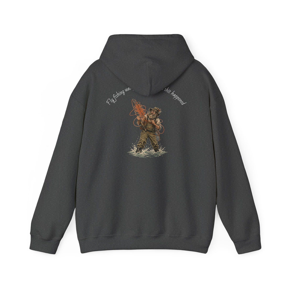 Hoodie - Vintage Firefighter Rescue Graphic Hoodie ("I'd Always Run Into Danger")