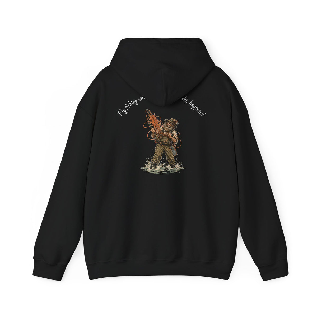 Hoodie - Vintage Firefighter Rescue Graphic Hoodie ("I'd Always Run Into Danger")