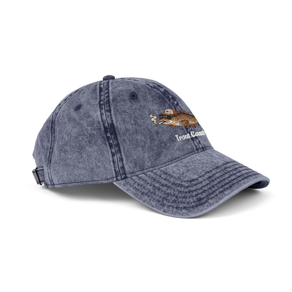 Embroidered Trout Vintage Cap – River Run Fishing Hat