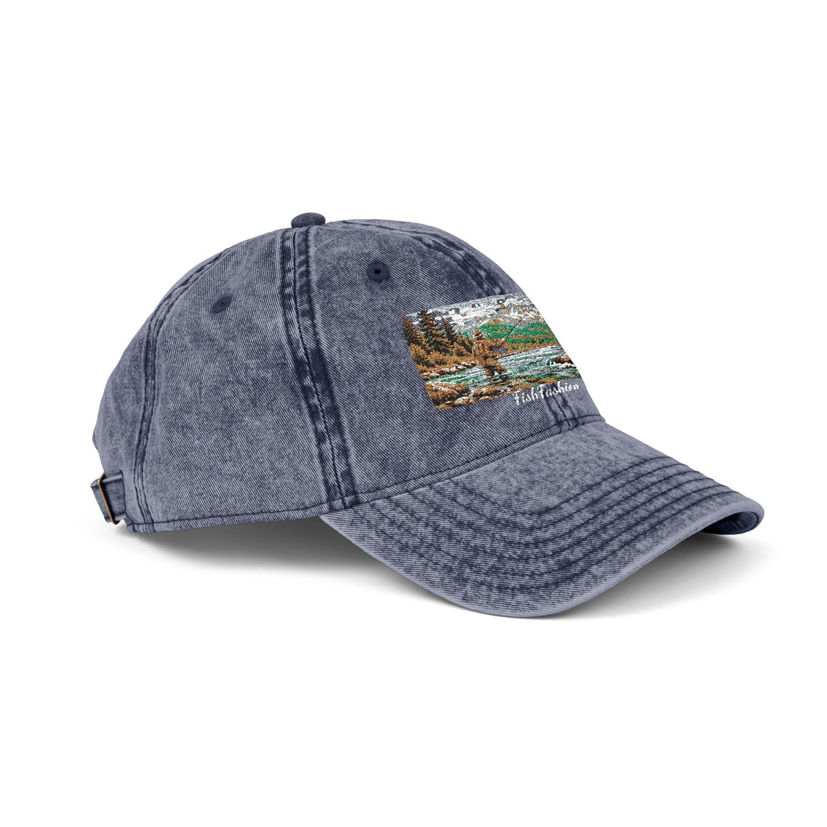 Vintage Embroidered Sequin Landscape Cap