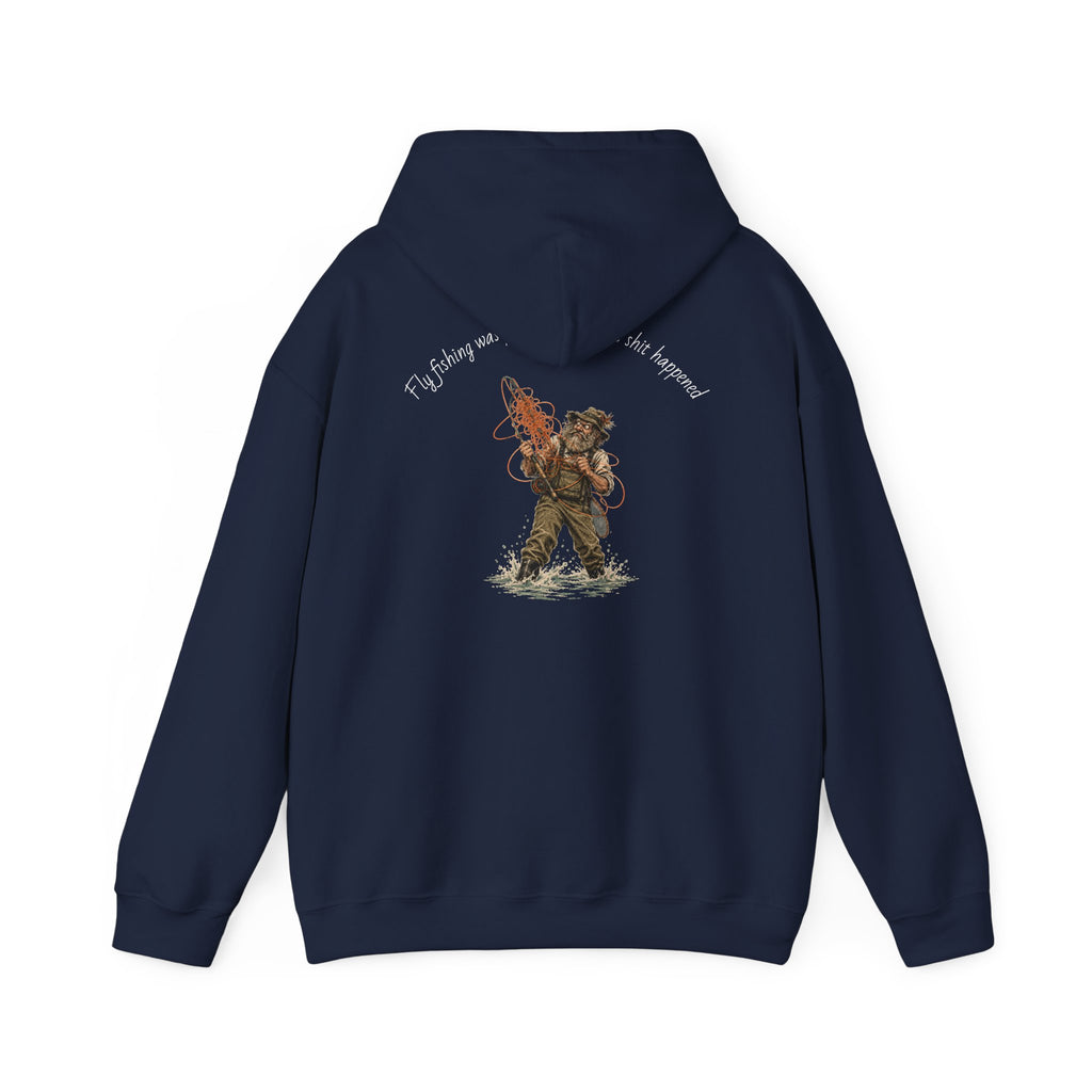 Hoodie - Vintage Firefighter Rescue Graphic Hoodie ("I'd Always Run Into Danger")
