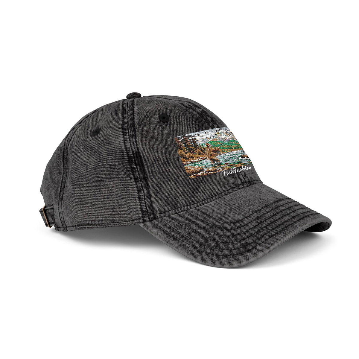 Vintage Embroidered Sequin Landscape Cap