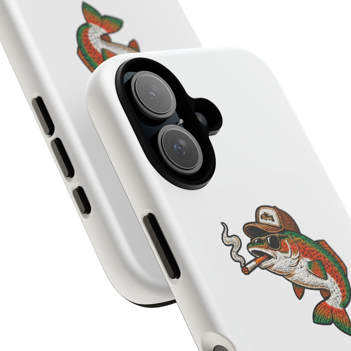 Phone Case — "Gone Fishing, Call Later" Retro Smoking Fish Design