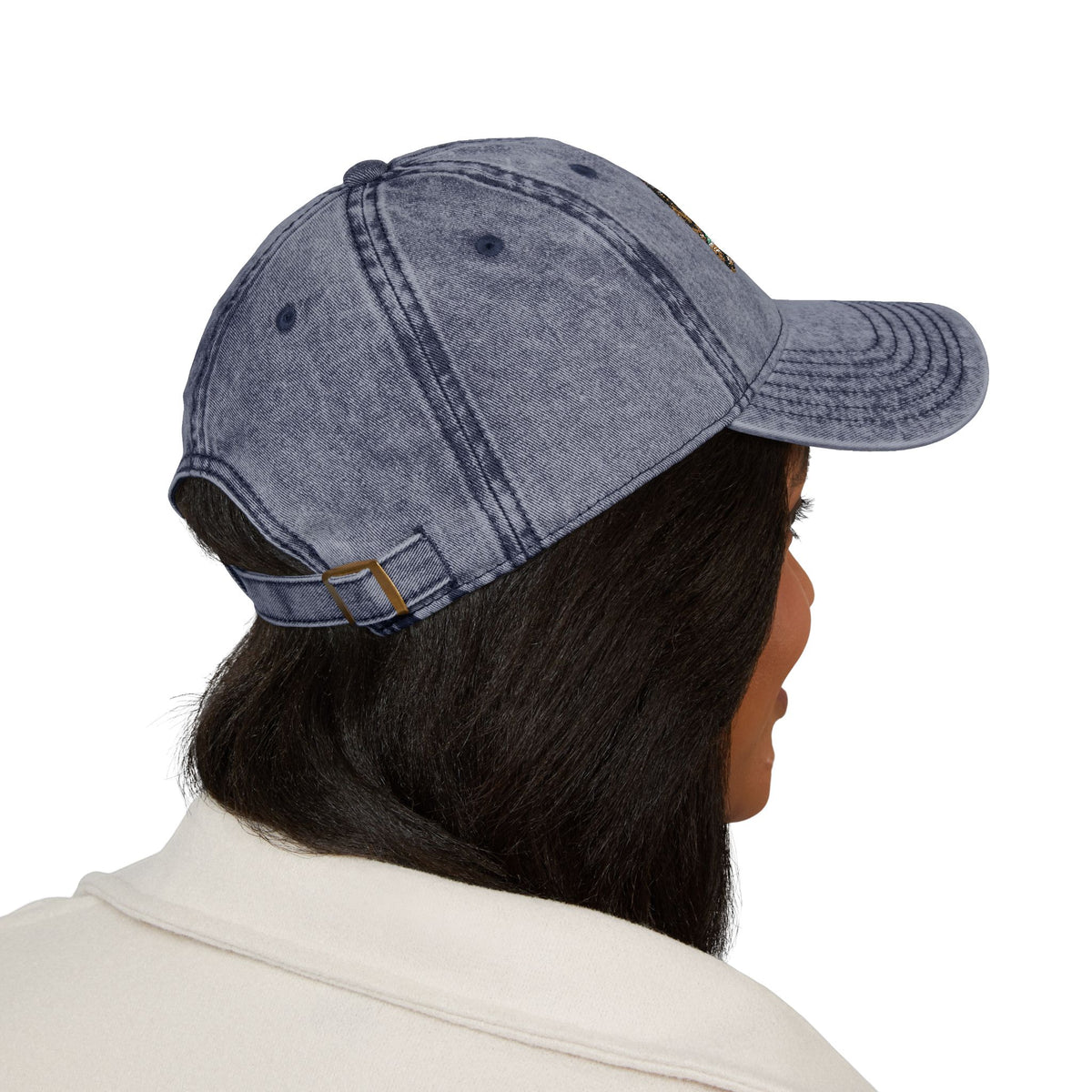 Vintage Embroidered Sequin Landscape Cap