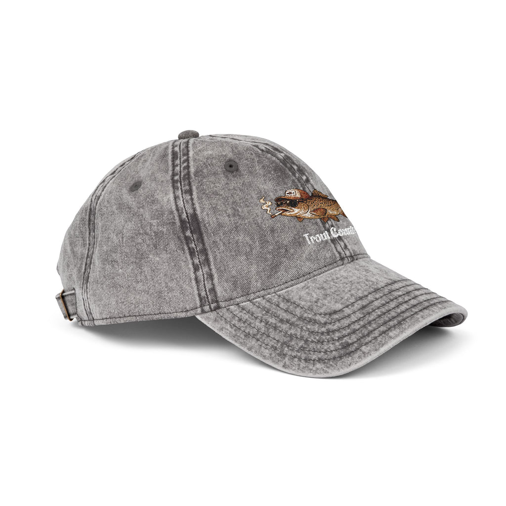 Embroidered Trout Vintage Cap – River Run Fishing Hat