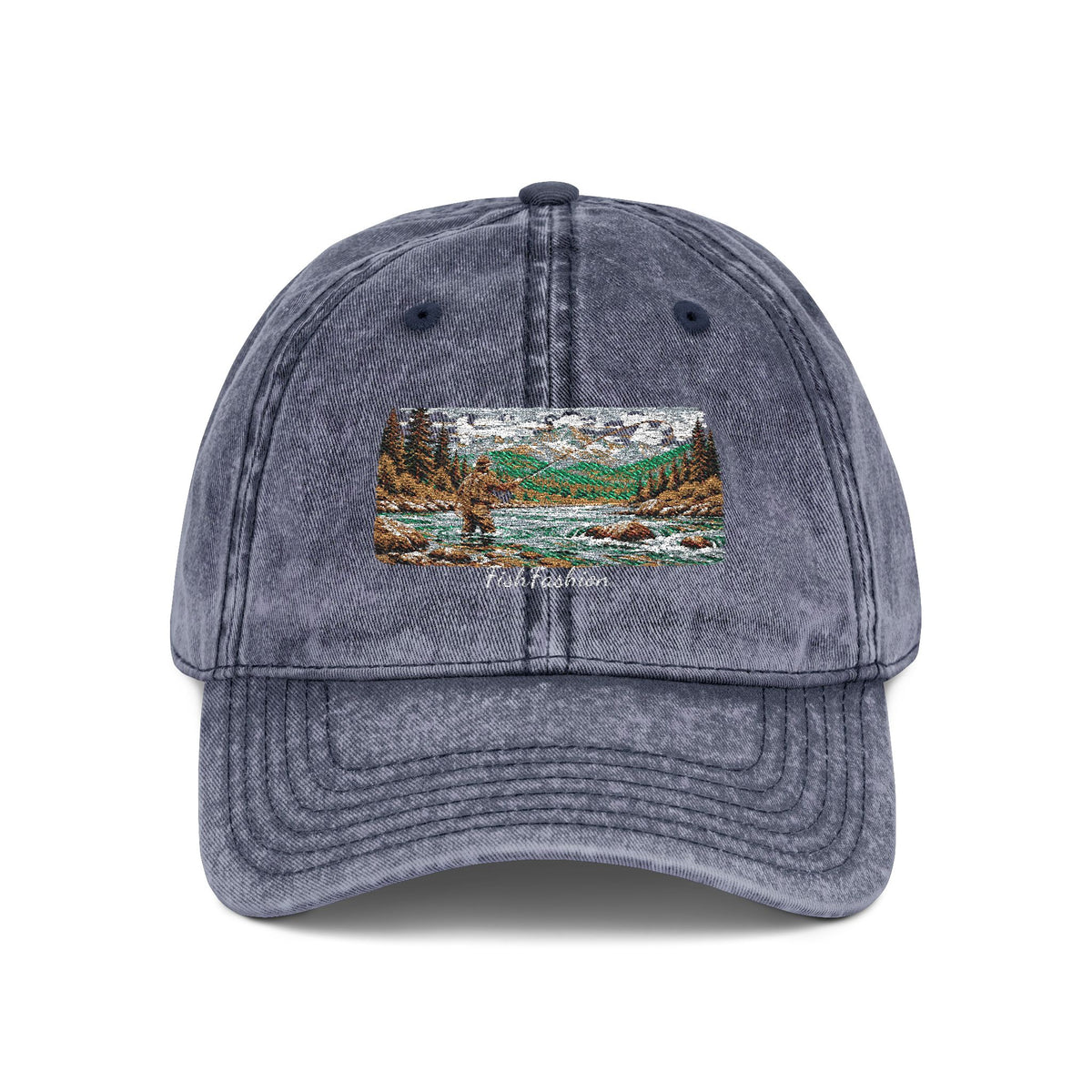 Vintage Embroidered Sequin Landscape Cap